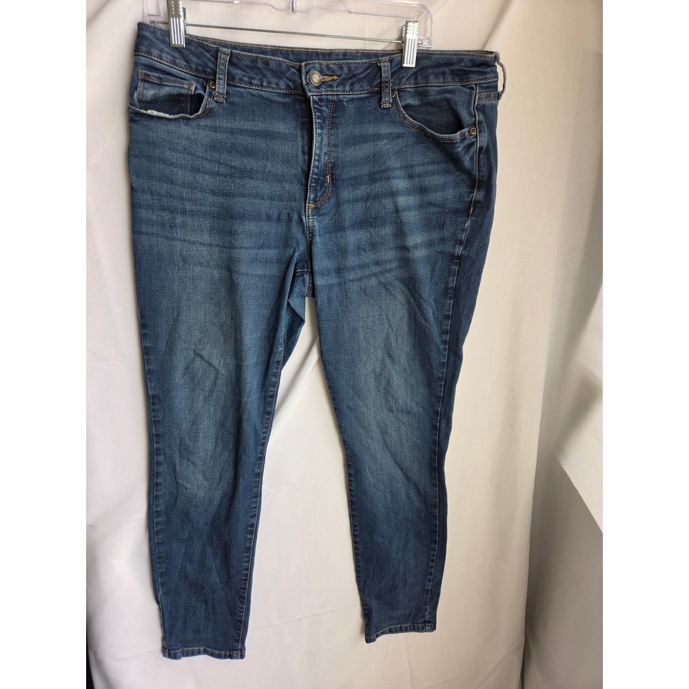 Sonoma Jeans Womens Blue Medium Wash Slim Mid Skinny
